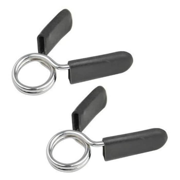 1 paire de barres d'haltères à boucle à ressort accessoires d'haltères circlip de barre Laimei, noir, 30 mm