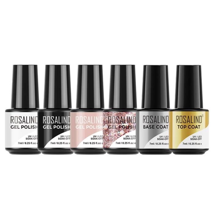 Rosalind 6Pcs Gel Nail Polishes Hybrid Varnish for Manicure Nail A