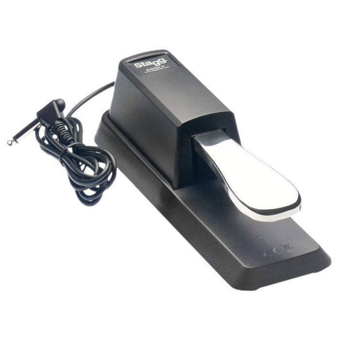 STAGG SUSPED 10 - Pédale de sustain pour clavier et piano - Chrome