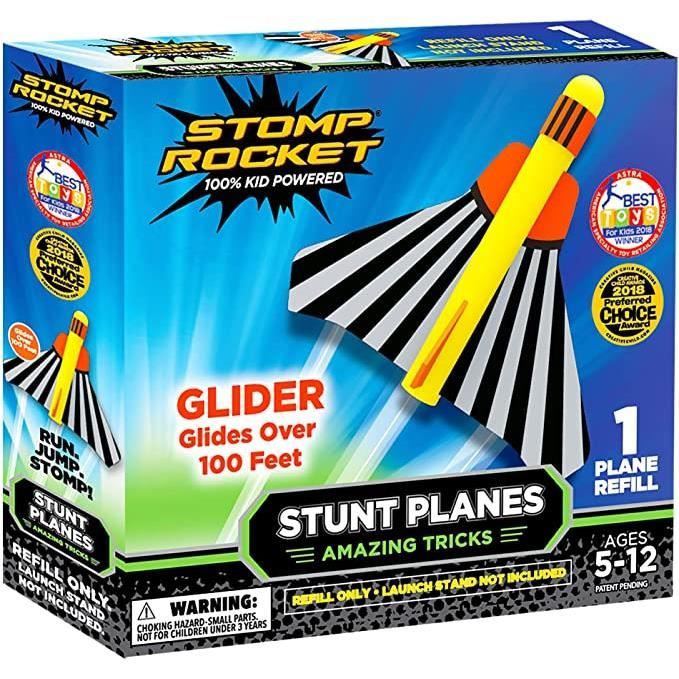 L`Original Stomp Rocket Stunt Planes Recharge Glider
