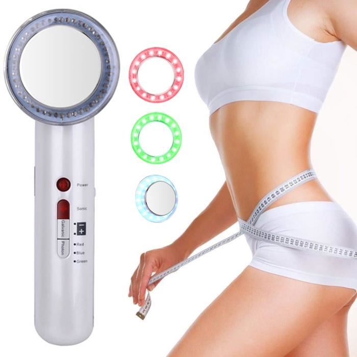 7 en 1 Ultrasons électrique EMS Ion Masseur du Visage Corps Minceur Machine Cellulite Enlèvement Poids Perte Appareil de Massage