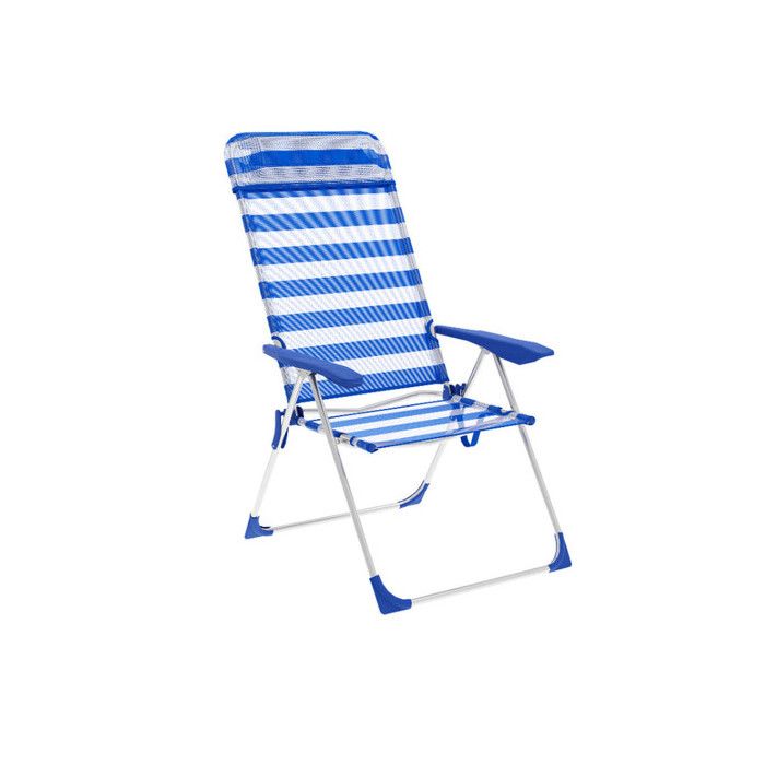 Chaise Pliante Marbueno Bleu Blanc 69 x 110 x 58 cm