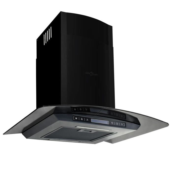 Hotte murale acier inoxydable 756 m³/h 60 cm noir 02_0005842