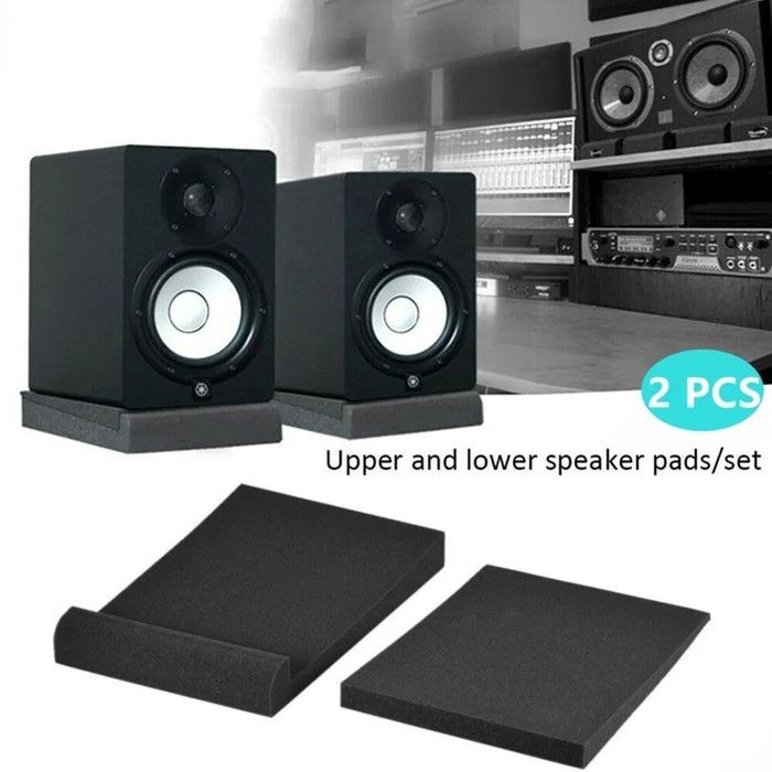 2 Coussinets Isolation Acoustique Pour Enceintes - Mousse Haute Densité Anti-vibration
