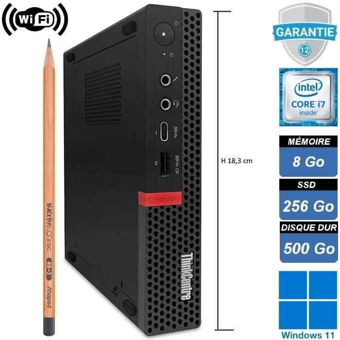 Acheter Unité centrale - LENOVO - M720Q - USFF - I7-8700T - RAM 8Go - SSD256Go - HDD500Go - WIFI - BLUETOOTH - Pc fixe - Win 11 Pro Reconditionné - 653,50 € Unité centrale - LENOVO - M720Q - USFF - I7-8700T - RAM 8Go - SSD256Go - HDD500Go - WIFI - BLUETOOTH - Pc fixe - Win 11 Pro Reconditionné - Lenovo reconditionné disponible sur Cdiscount Seconde Vie