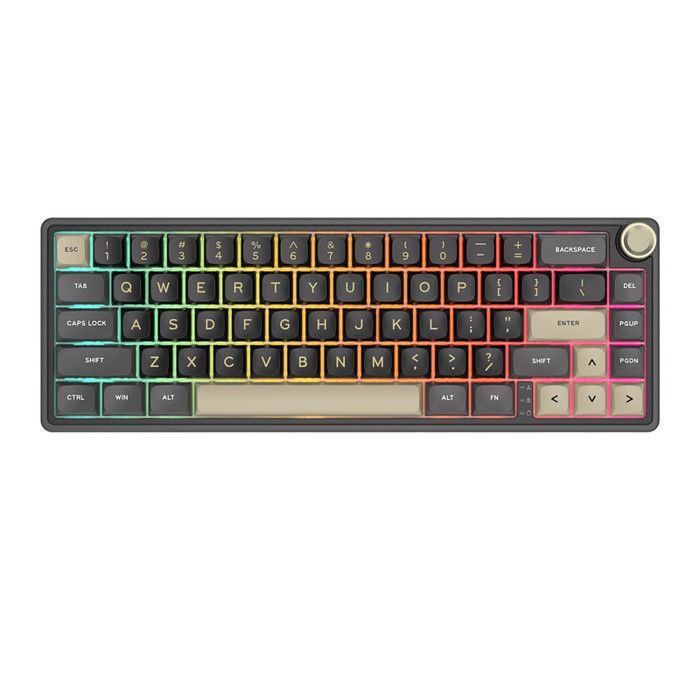 Royal Kludge - Clavier mécanique élégant avec illumination RGB et boutons de volume touches PBT remplaçables Clavier de jeu