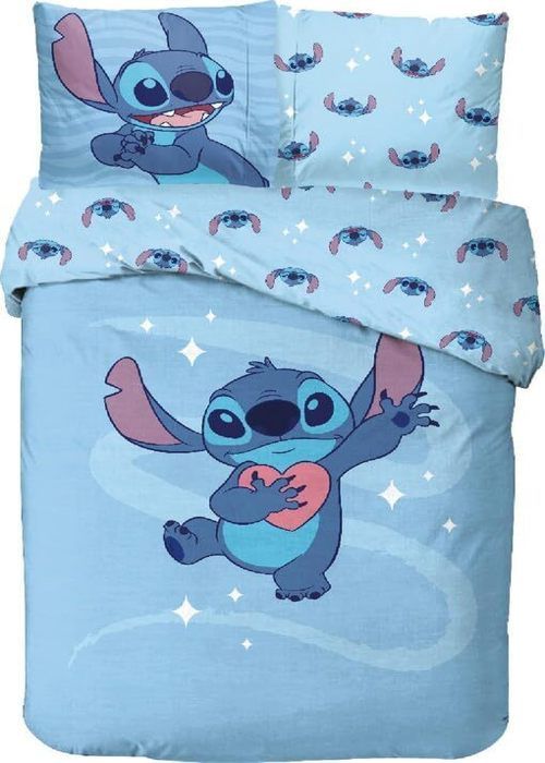 Parure de Lit Stitch pour Enfant, Housse de Couette Réversible