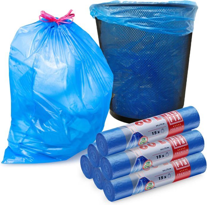 Lot De Rouleaux De Sacs Poubelle Alufix 60 L 64 X 70 Cm Avec