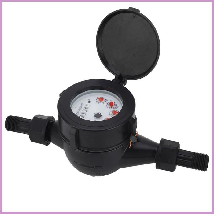 Compteur D'Eau DN15 En Plastique Nylon - Mesure Précise Eau Froide 360° Réglable - Maison Et Jardin