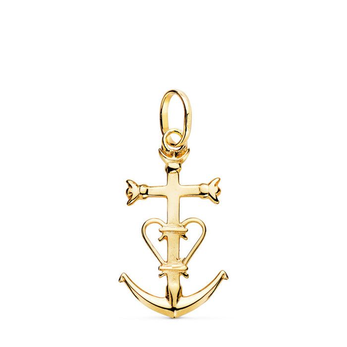 Pendentif - Médaille Croix Camarguaise Or 18 Carats 750 Jaune - Chaine Offerte Pendentif - Médaille Croix Camarguaise Or 18 Carats 750 Jaune - Chaine Offerte
