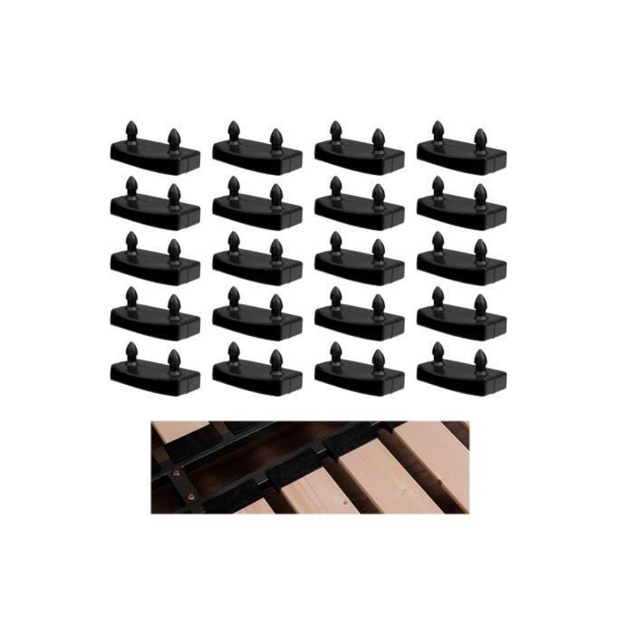 Lot de 50 Supports pour Sommier à Lattes de litSupports de Lattes pour SommierCapuchons LattesLit e PIECES DETACHEES POUR MEUBLE