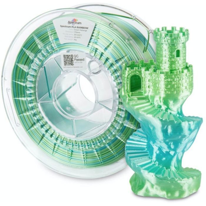 Filament 3D - SPECTRUM - PLA Silk Rainbow - 175 mm - 1 000 g - Multicolore