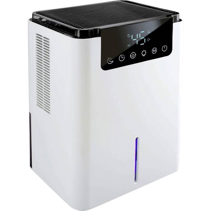 Déshumidificateur - X4-LIFE - D2 - 20m² - 60W - 0.7 l/jour - Noir - 23x32x17 cm - Type EF 2 broches EU - 3.29 kg