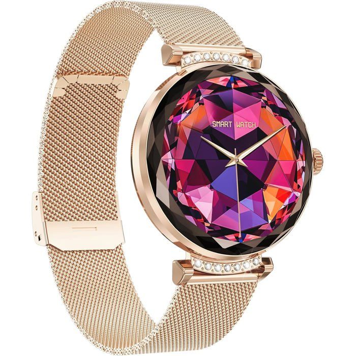 Montres Connectées Femme Avec Tension Artérielle/Réponse Aux Appels/Rythme Cardiaque/Pas/Sommeil/Multisports/Étanche Ip68 T[YC813]