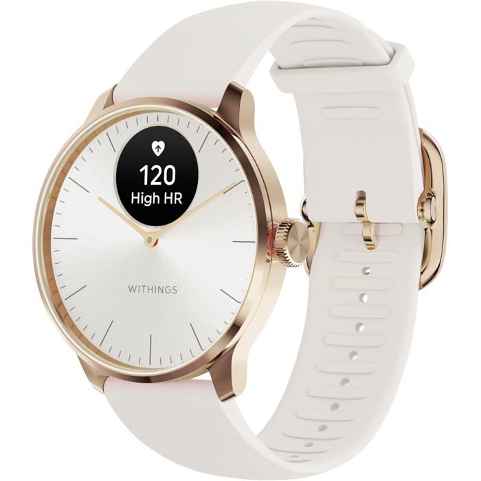 WITHINGS ScanWatch Light - Montre connectée santé cardiovasculaire 37mm Or Rose