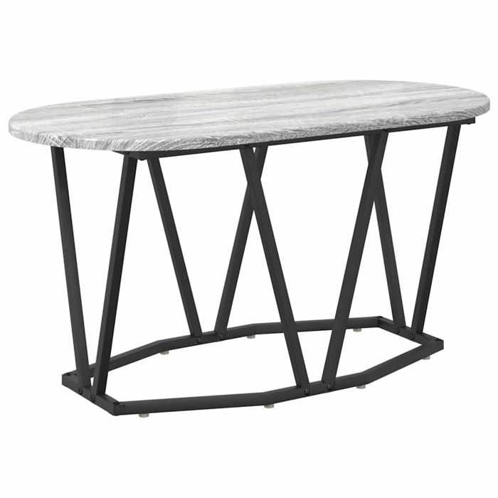 En PromotionTable basse(1 PC) - SHIELD - Support 30 kg - table du canapé - Gris 80x40x40.5 cm Bois dingénierie et métal T48346