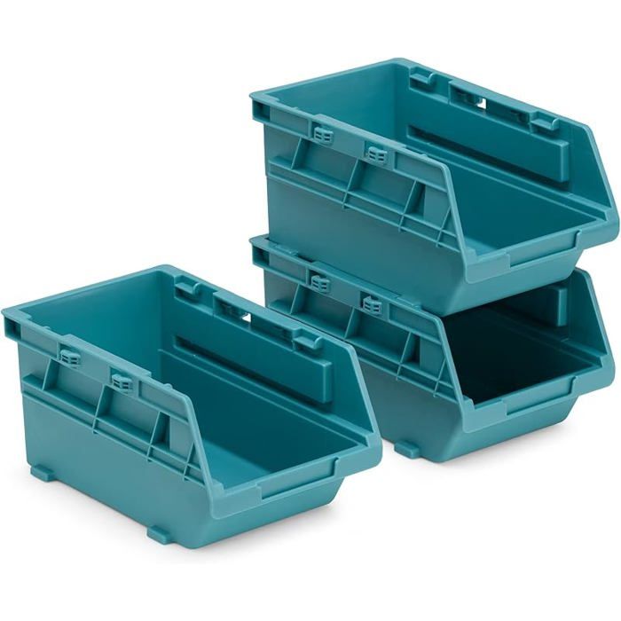 Bac outil empilable - Lot 3x boîte rangement ouvert outillage 16 2 x 10 ...