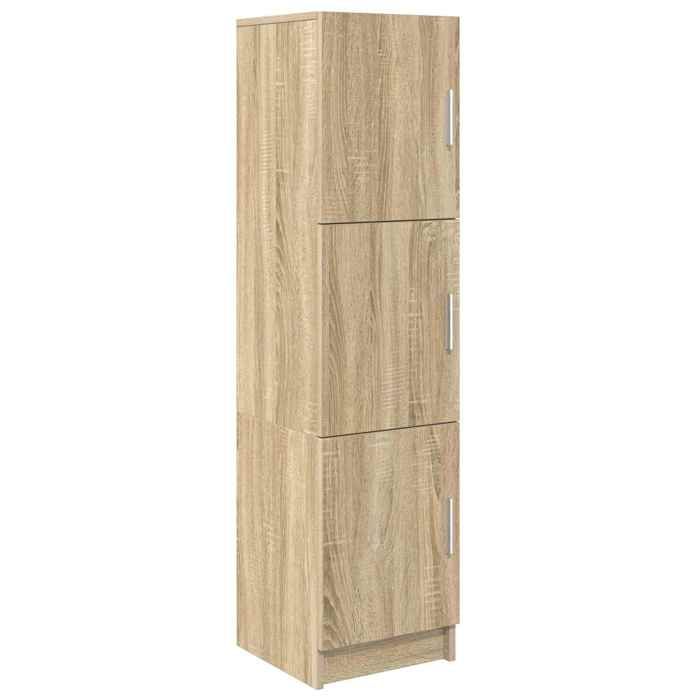 Décoratif - Meuble de salon - Haut Armoire - Vidaxl - multi-rangement - Buffet haut Chêne Sonoma 31.5x32x122.5 cm801219