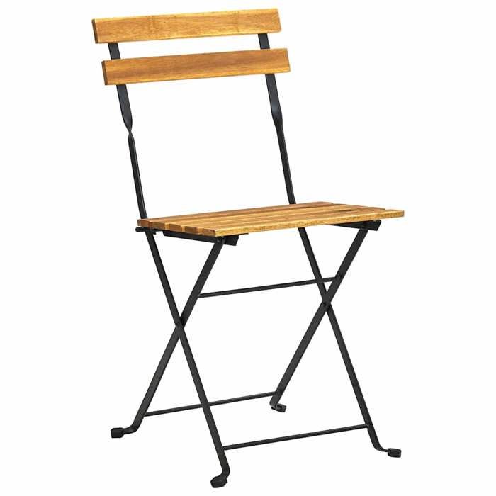BEAU Meuble balcon - Mobilier de bistro pliable - (3 pcs) - Table Balcon + 2 chaises - Bois dacacia solide - 55x55x72 cm[48274]