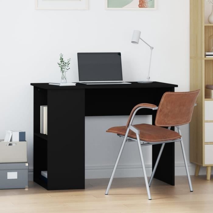 Bureau Noir 100x55x75 cm Bois dingénierie-AKO7370392648030
