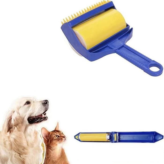 Comparer les prix de Brosse Anti Poils Adhésive pour Animaux Chat Chien,Rouleau Anti Poil Peluches Ramasse Enlève Poils ​Réutilisable
