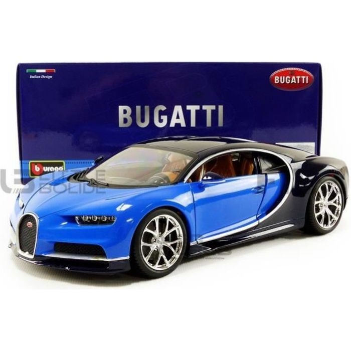 Voiture Miniature de Collection - BBURAGO 1/18 - BUGATTI Chiron - 2016 -  Bleu - 11040BL - Cdiscount Jeux - Jouets