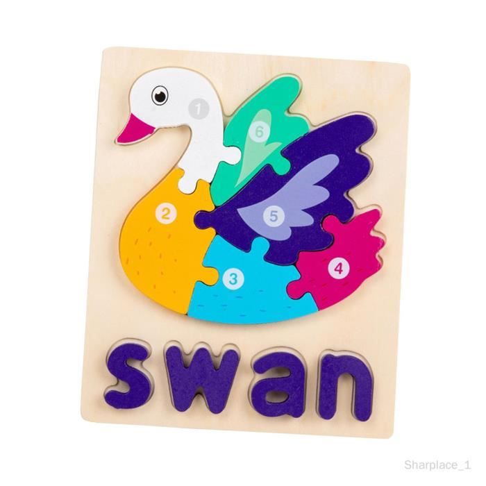 Enfants Peg Puzzles Jouet Éducatif Motricité Fine Puzzle En Bois