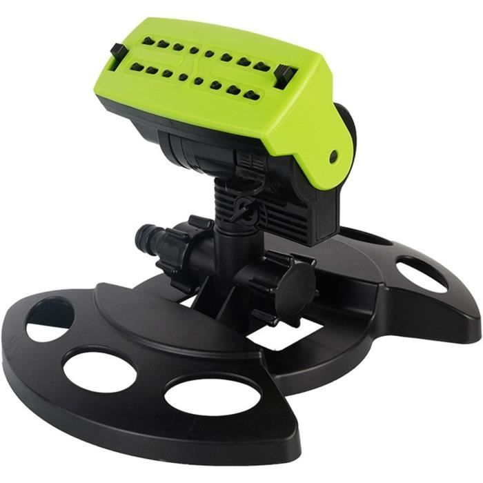 Arroseur Oscillant Turbo 16 Buses - 4 Modes Réglables - Pour Pelouse Et Jardin - Largeur Jusqu'à 8m, Portée 14m