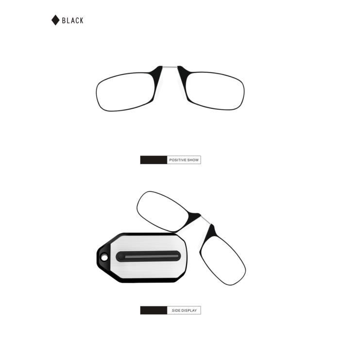 Lunettes sans branches pour hommes et femmes lunettes pour telephone lunettes de lecture loupes a la mode cadre Black 300 Achat Vente lunettes de lecture Cdiscount