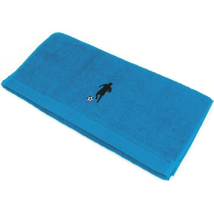 Serviette FC Barcelone Unisexe Enfants Bleu/Grenat 70x140 Cm - Microfibre Officielle