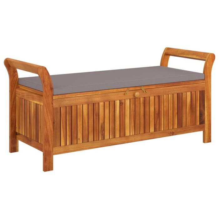 Helloshop26 Banc de jardin de rangement acacia - vue 2