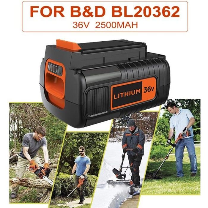 Batterie 36V 2.5Ah Pour Black & Decker LBXR36 LBX2040 BL1336 - Remplacement Compatible Avec Indicateur De Charge