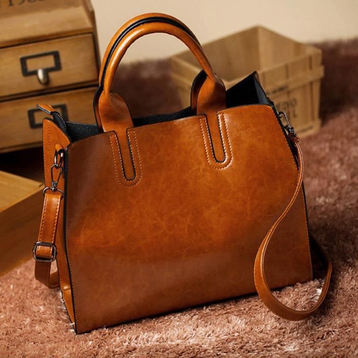 Jessie Jonah Sac /à bandouli/ère pour Homme Style d/écontract/é Vintage Sac /à Main en Cuir de Haute qualit/é