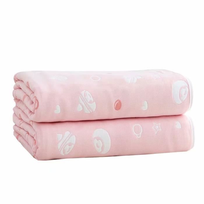 Couverture D Ete Plaid Legere De Premier Ne Bebe Fille En Mousseline De Coton A 6 Couche 90x100cm Rose Cdiscount Puericulture Eveil Bebe