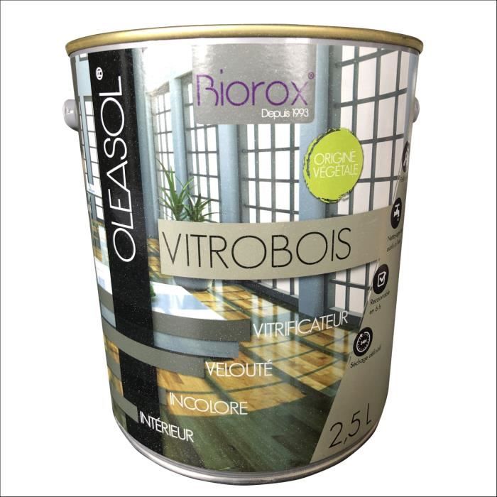 OLEASOL VITROBOIS - Vitrificateur Incolore Mat pour Bois & Boiseries d'origine Végétale - 2,5L