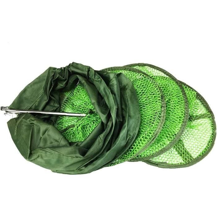 Gilet De Pêche Ausable Vert Avec Plein De Poches - Taille L, Filet, Leurres, Plombs Et Accessoires Inclus