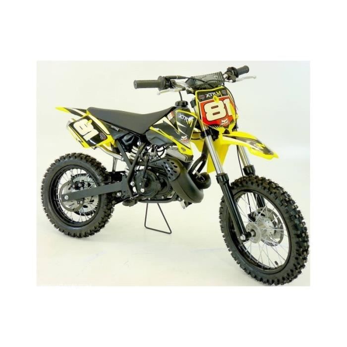 Moto Cross 50cc Luxe Jaune Cdiscount Auto