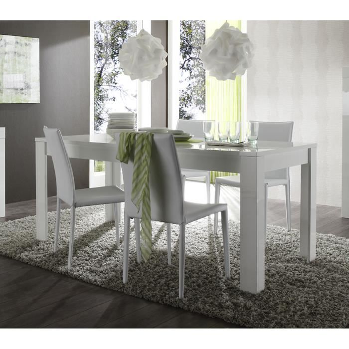 Table A Manger Blanc Laque Design Pietra L 220 X P 90 X H 76 Cm