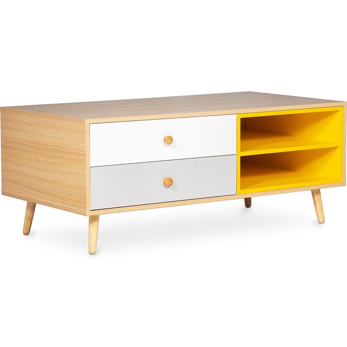 Meuble de TV Buffet en bois avec tiroirs design scandinave Preius