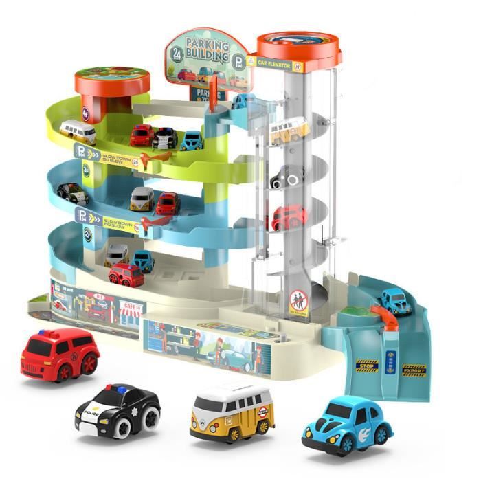 Piste de course Voiture Garage Parking Aventure Jouet pour enfants