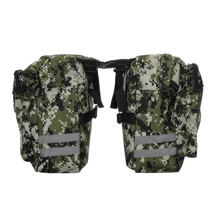 Sacoche De Selle De Vélo Double – Sacoches Porte-bagages Universelles Noir/gris
