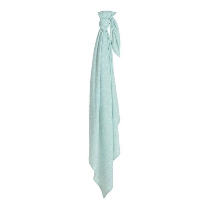 Lange Bebe Vert Menthe Et Blanc Feuilles 1x1cm Little Dutch Vert Cdiscount Puericulture Eveil Bebe