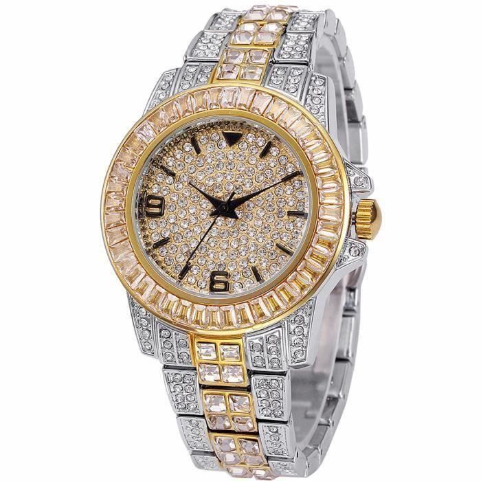 Montre or outlet et diamant homme