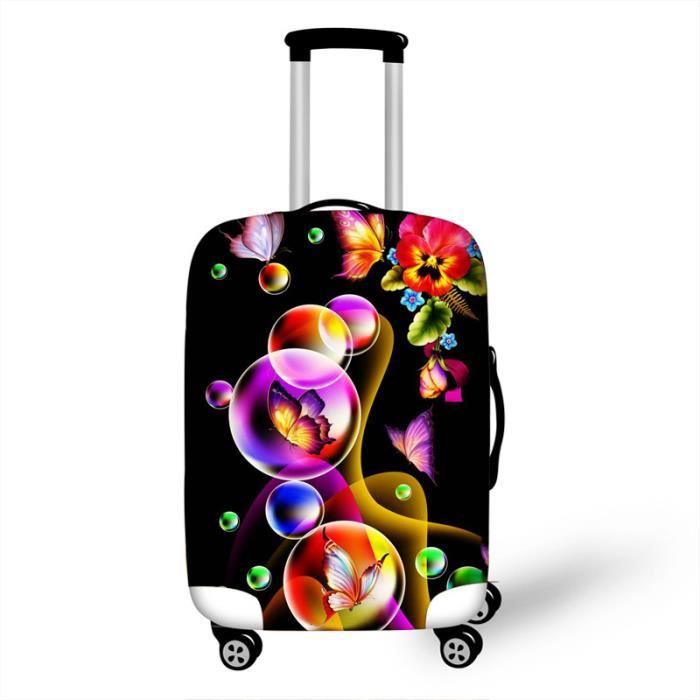 L3892 - M - Housse De Protection Pour Valise De Voyage, Colorée Arc-en