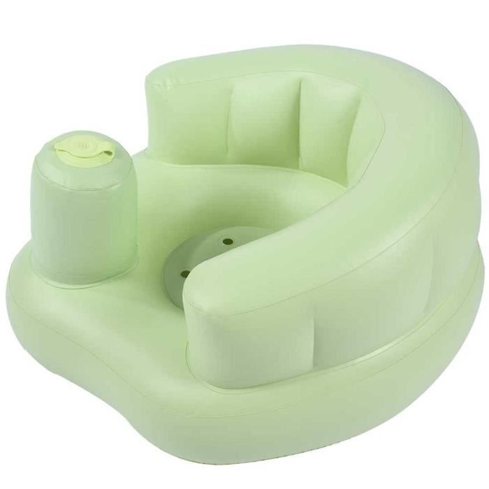Chaise Bébé Gonflable Avec Pompe Intégrée - Siège Ergonomique Avec Plateau, Oreiller Et Repose-pieds - Pour 6 à 36 Mois