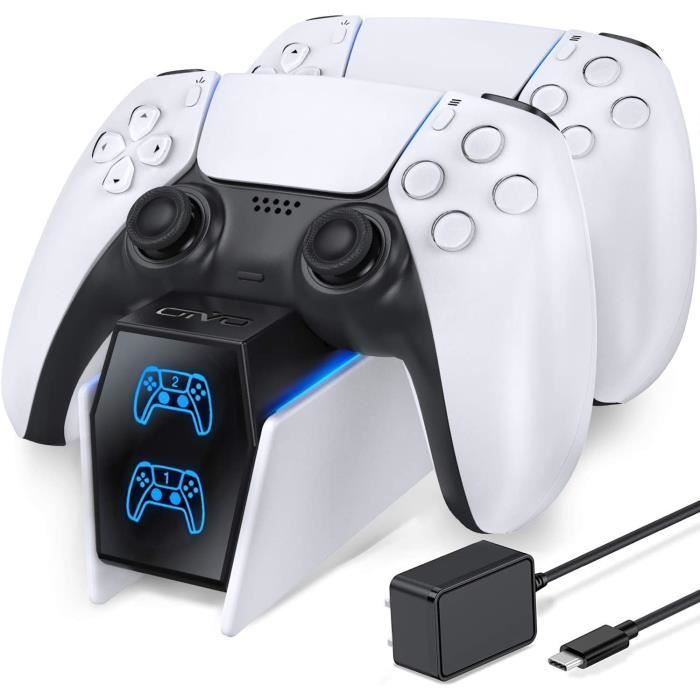 Tokluck Chargeur Manette PS5, RGB Station de Charge PS5 pour PS5