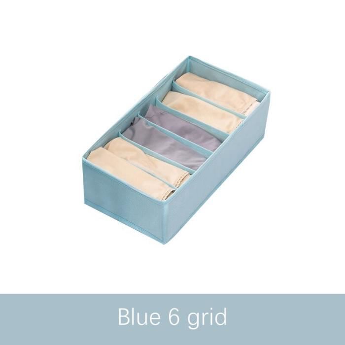 Organisateur De Vêtements Mamowla - 12 Cellules, Pliable, Pour Pantalons Et T-shirts, Lot De 2 (bord Gris)