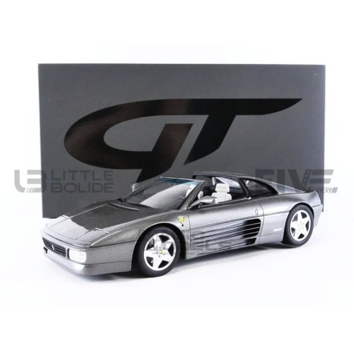 Voiture Miniature de Collection - GT SPIRIT 1/18 - FERRARI 348 GTS - 1993 - Grey Met - GT332