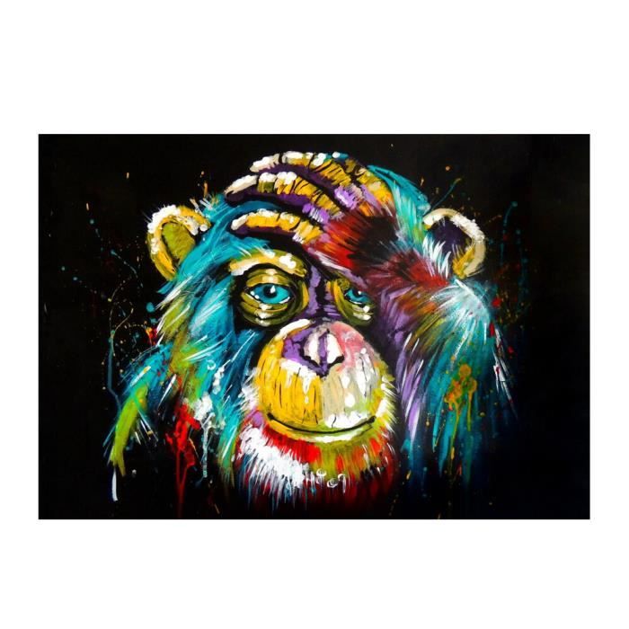 Toile D'art Mural Monkey Learning Tech - Décoration Informatique Moderne, Neuf Sous Emballage, Marque Love By Canvas