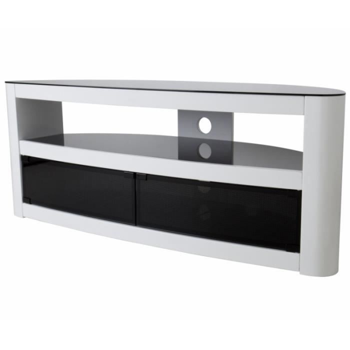 Meuble Tv Avec Emplacement Barre De Son Meuble Tv Avf Burghley 1250mm Blanc Brilliant Pour Ecrans Jusqu A 65 Achat Vente Meuble Tv Mural Meuble Tv Avf Burghley 1 Cdiscount